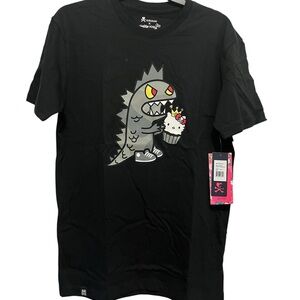 Tokidoki x Hello Kitty Kaiju Cupcake Black Graphic T-Shirt